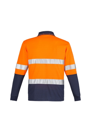 Picture of Syzmik, Mens Hi Vis Spliced L/S Polo - Hoop Taped